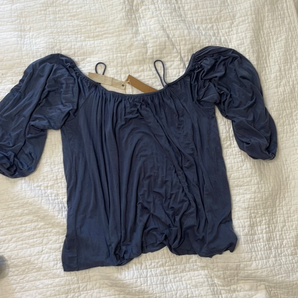 Mustard Seed long sleeve open shoulder blouse
